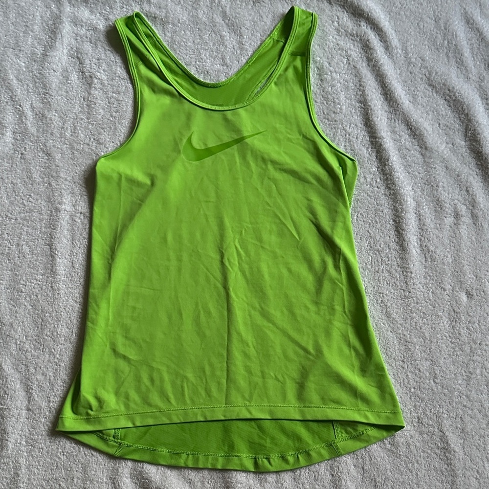 Nike Women's Dri-Fit Racerback Tank Top with Tonal Swoosh Logo Size Medium